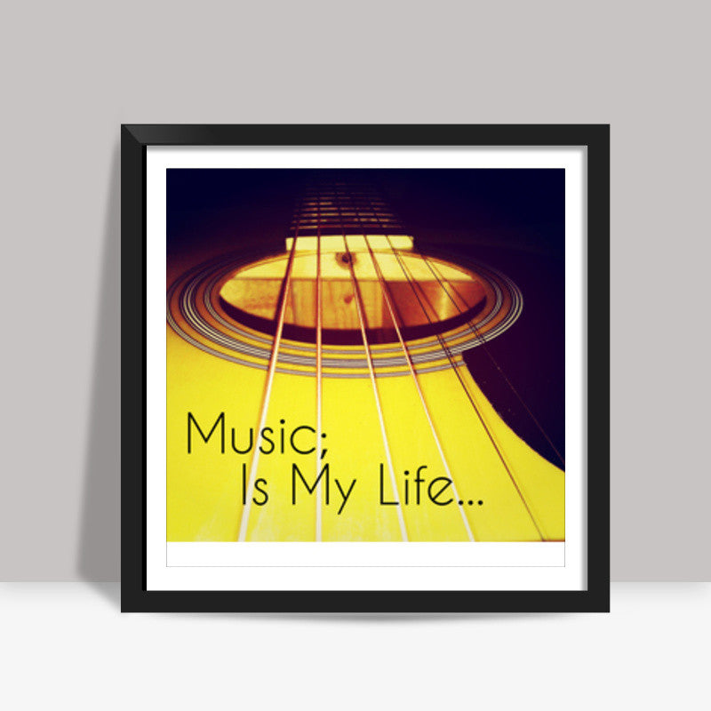 Music Is My Life 001 Square Art Prints