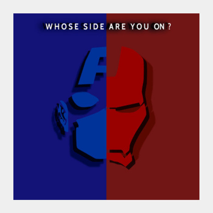 Square Art Prints, Captain America vs. Iron Man Square Art Prints