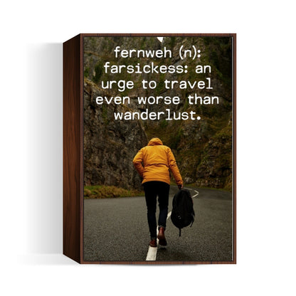 Wanderlust travel fernweh quotes  Wall Art