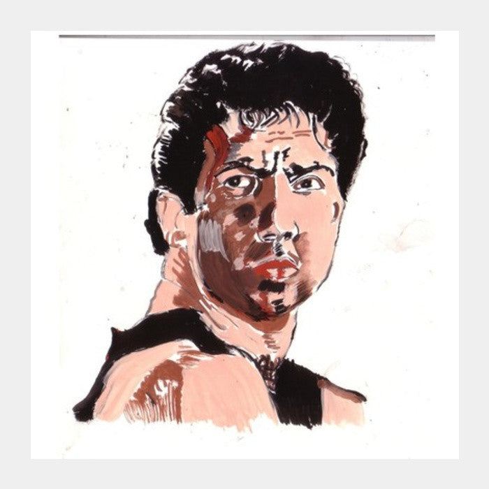 Square Art Prints, RAGE is a part of couRAGE- Sunny Deol Square Art Prints