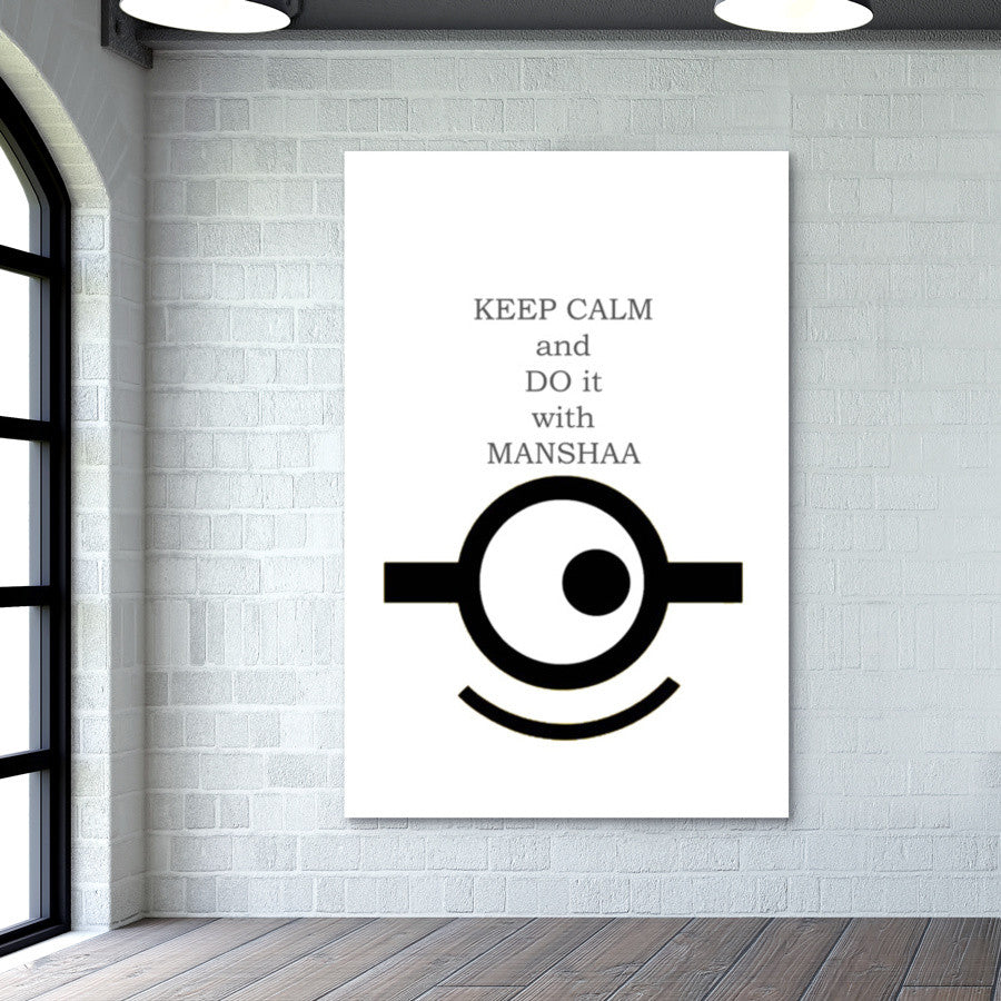 keep calm and write it with manshaa Wall Art