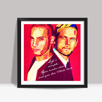 fast and furious fan art Square Art Prints