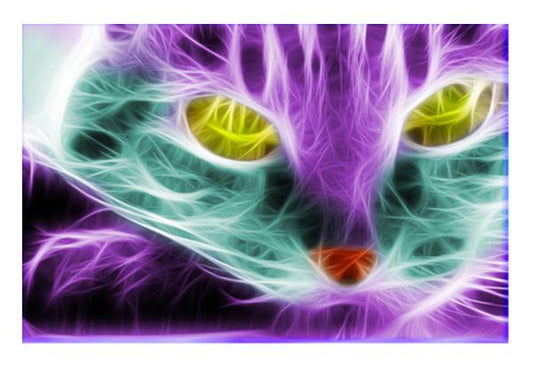 PosterGully Specials, Neon Cat Wall Art