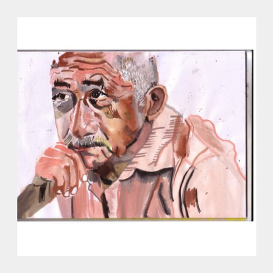 Versatile Bollywood actor Naseeruddin Shah has an impressive body of work Square Art Prints