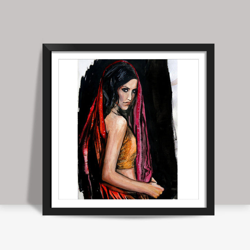 Desi Lady Square Art Prints