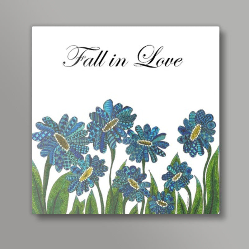 Fall In Love Square Art Print