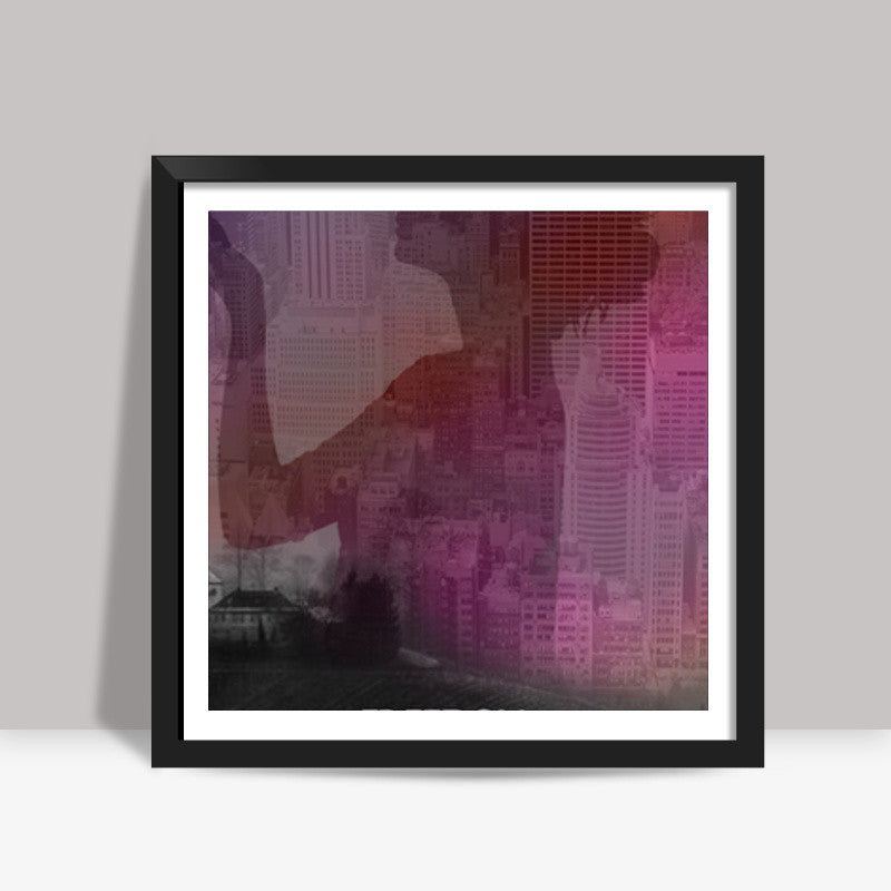 Freedom is a state of mind Square Art Prints