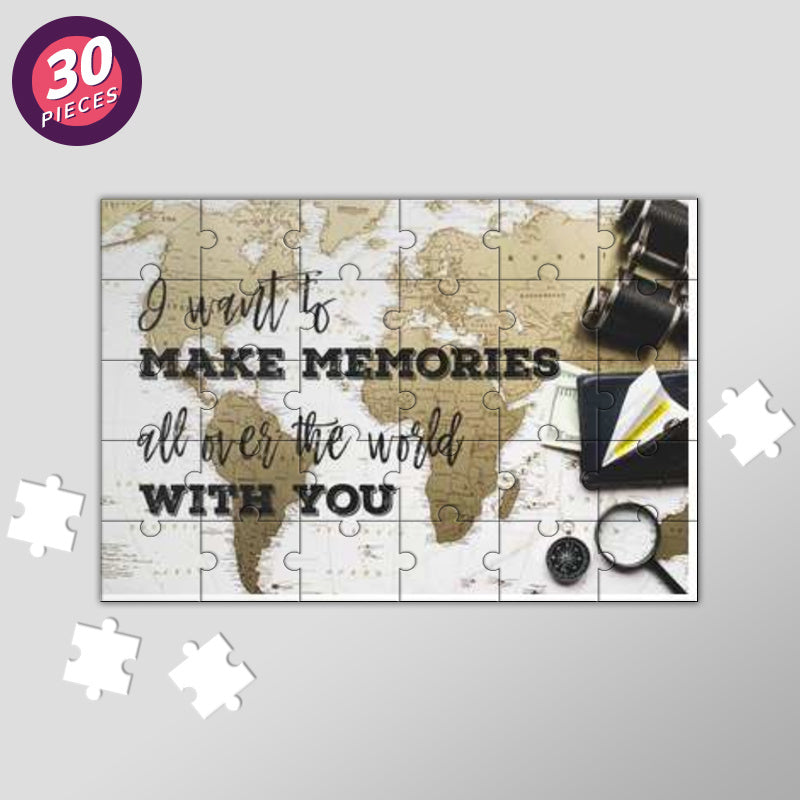 Wanderlust World Map Poster Jigsaw Puzzles