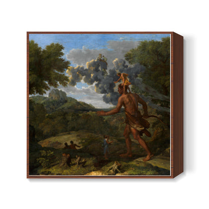 Blind Orion Searching for the Rising Sun by Nicolas Poussin Square Art Prints