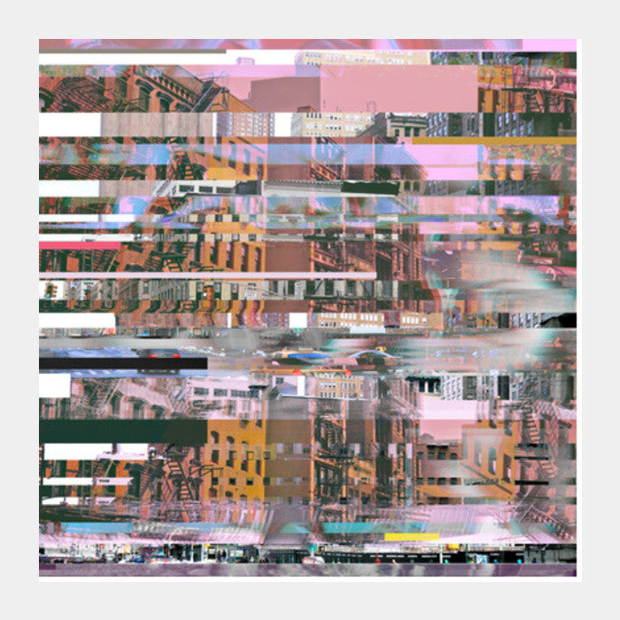 Square Art Prints, Glitch 2 Square Art Prints