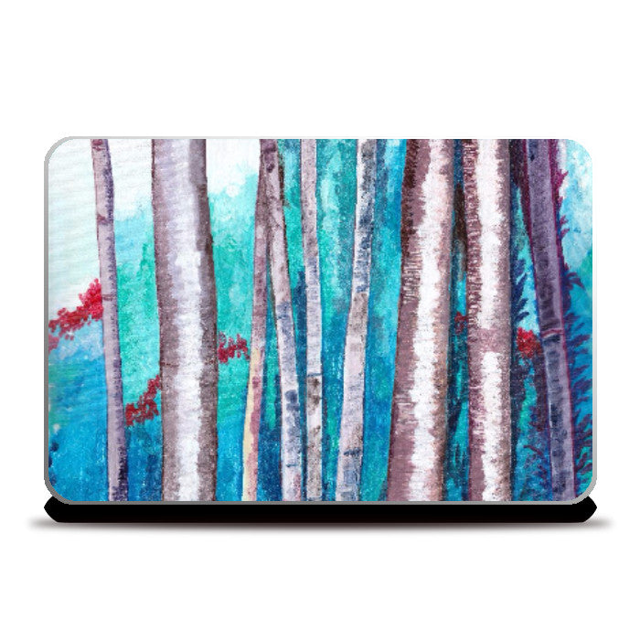 Laptop Skins, Blue Bamboos Laptop Skin