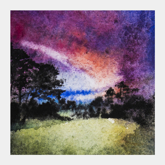 Vivid sky Square Art Prints