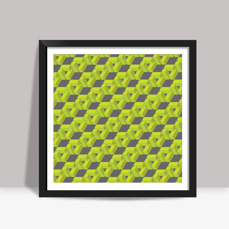 3d pattern 004 Square Art Prints