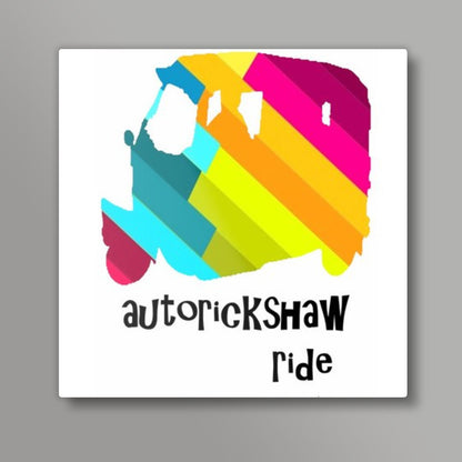 autorickshaw Square Art Prints