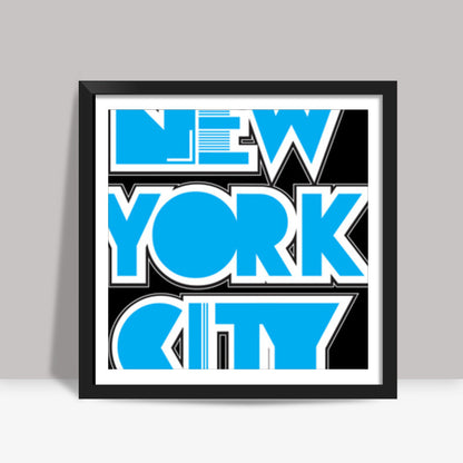 New York City blue  Square Art Prints