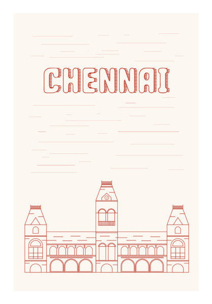 Chennai Line Art Art PosterGully Specials