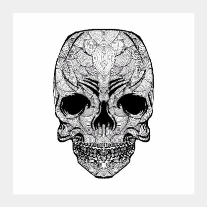 Square Art Prints, Doodle skull Square Art | Pradeep Chauhan, - PosterGully