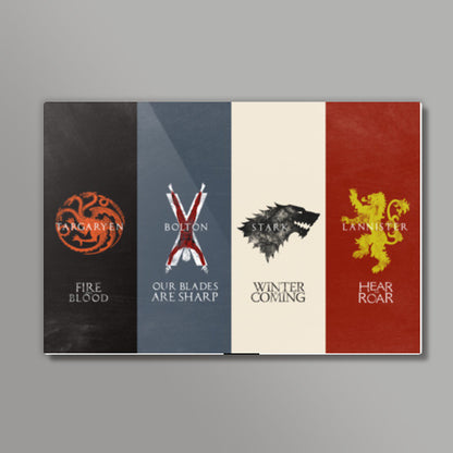 Game of Thrones Factions   Wall Art