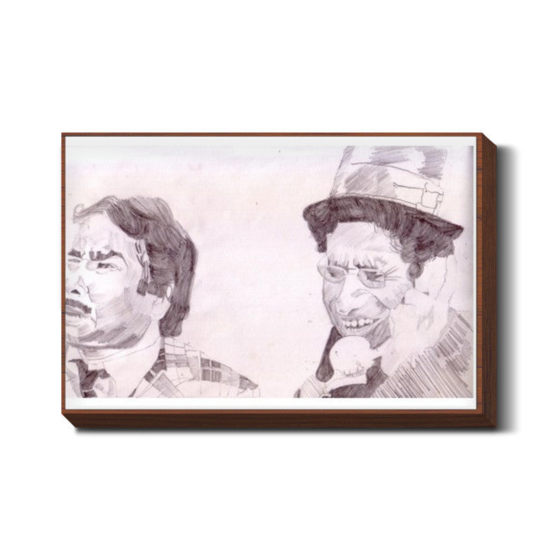 Satish Kaushik and Naseeruddin Shah from Jaane Bhi Do Yaaron Wall Art