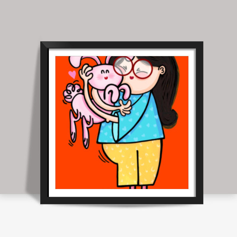 Bunny LOVE Square Art Prints