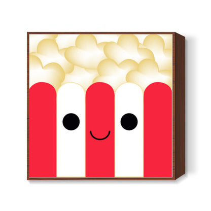 Popcorn Cuteness Square Art Prints