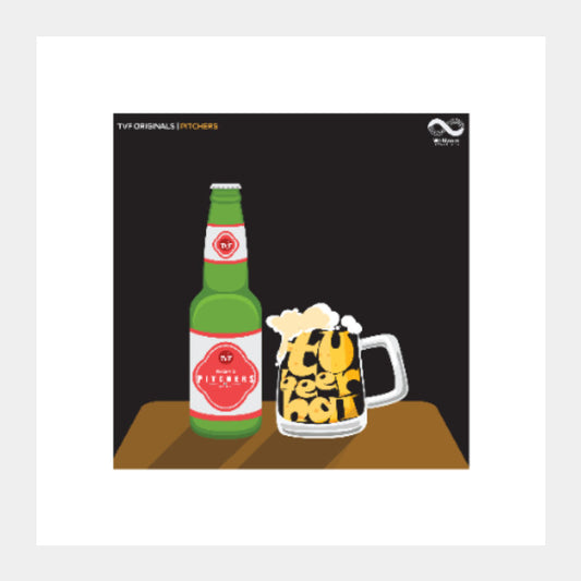 Square Art Prints, Tu beer hai - TVF Pitchers Fan Art, - PosterGully