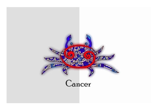 Wall Art, Cancer Zodiac Zenscrawl Wall Art