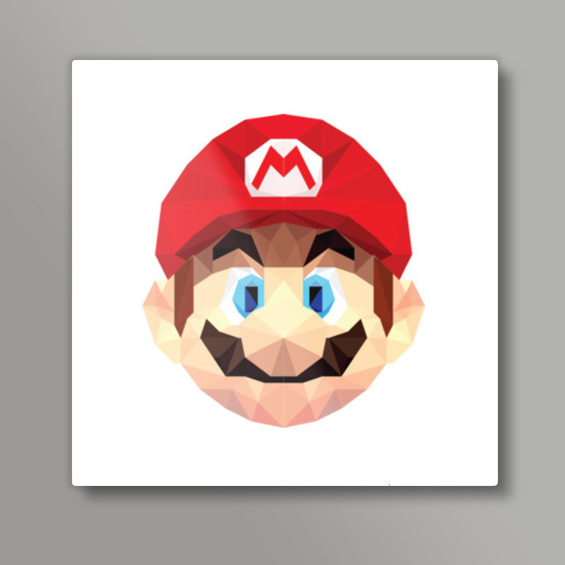 Mario Low Poly Square Art Prints