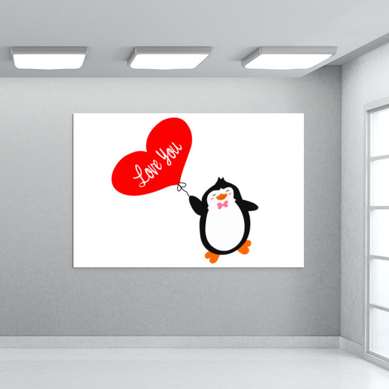 Love You Penguin Wall Art