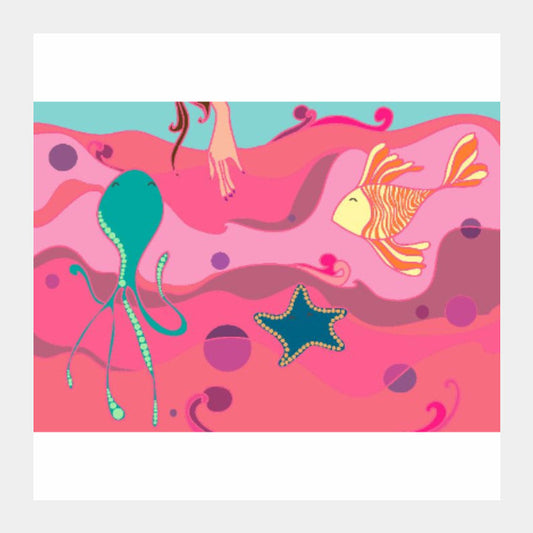 Square Art Prints, Under the Sea