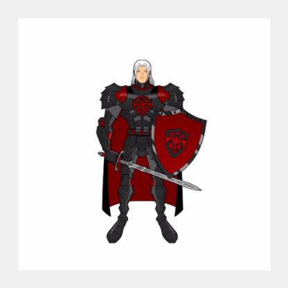 Square Art Prints, Rhaegar Targaryen the Silver Prince Square Art | Ehraz Anis, - PosterGully