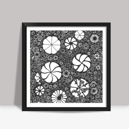 Hand-drawn Flower Art Square Print Square Art Prints