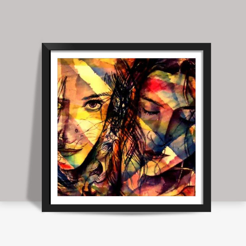 sleep and the awake  Square Art Prints