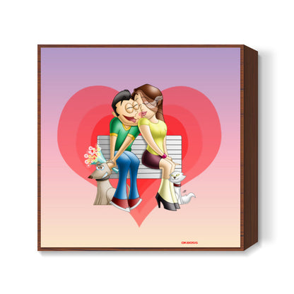 kiss Square Art Prints