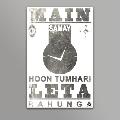 Main Samay Hoon Tumhari Leta Rahunga (Vintage Looks) Wall Art