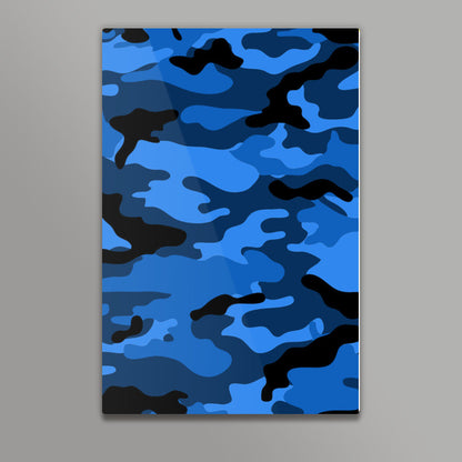 Blue Camo Wall Art