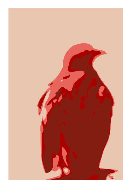 Wall Art, Abstract eagle red Wall Art