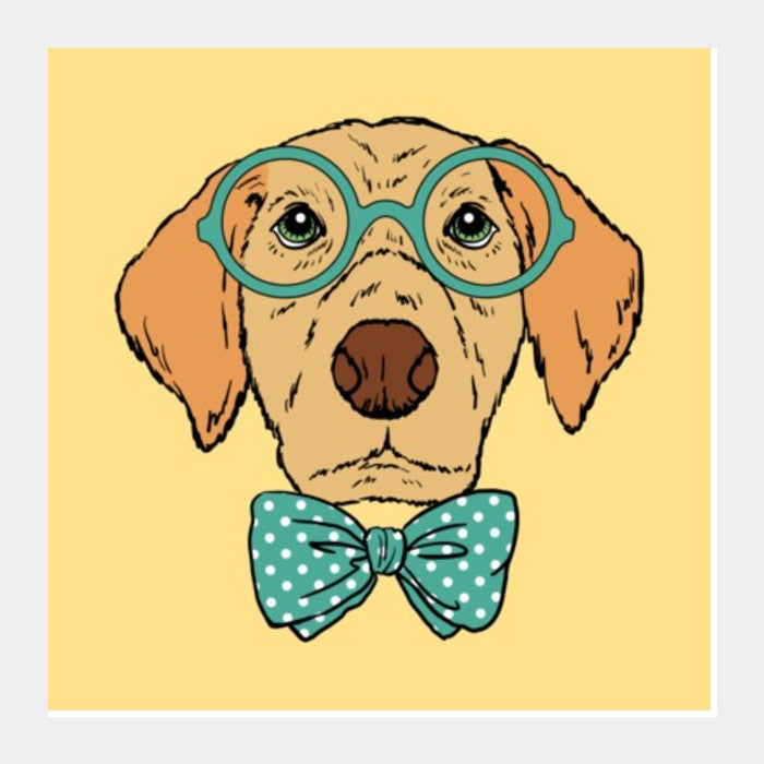 Square Art Prints, Geeky Dog Square Art Prints