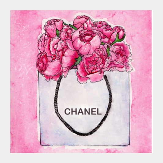 Chanel Hand Bag Square Art Prints