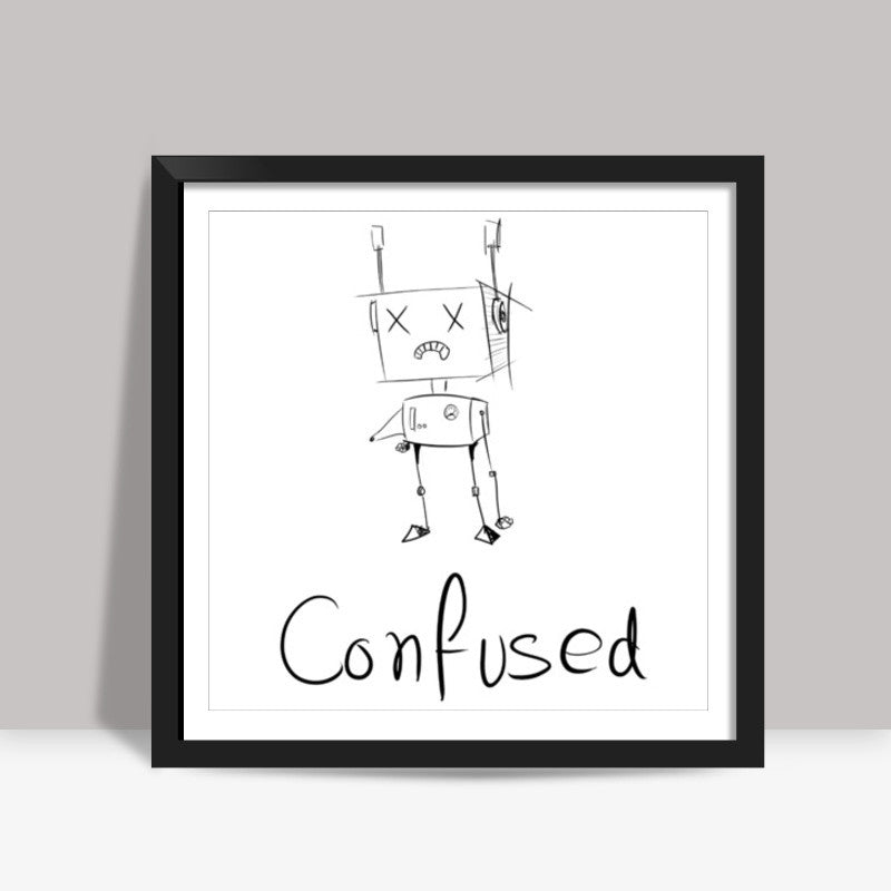 Confused Square Art Prints