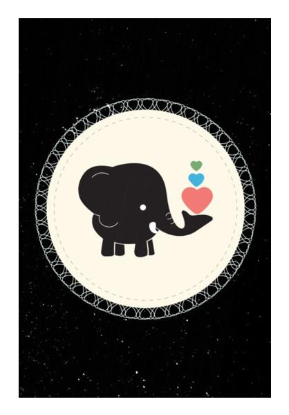 PosterGully Specials, Cute baby black elephant Wall Art