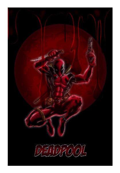 Wall Art, Deadpool Moon Artwork, - PosterGully