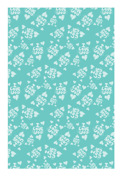 I Love You With Hearts Pattern Art PosterGully Specials