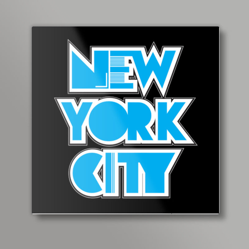 New York City blue  Square Art Prints