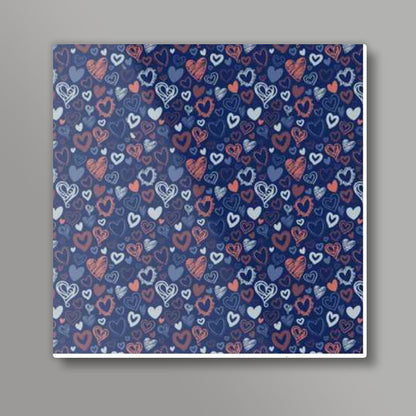 hearts square Square Art Prints