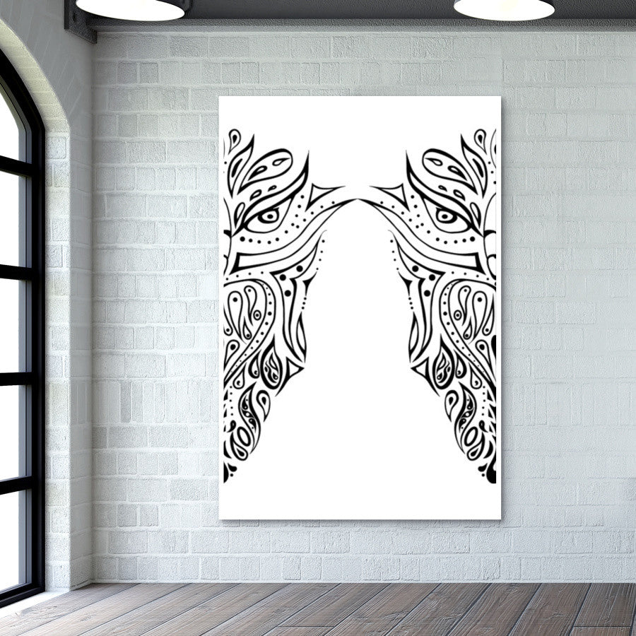 owl illustration hand drawn art Wall Art