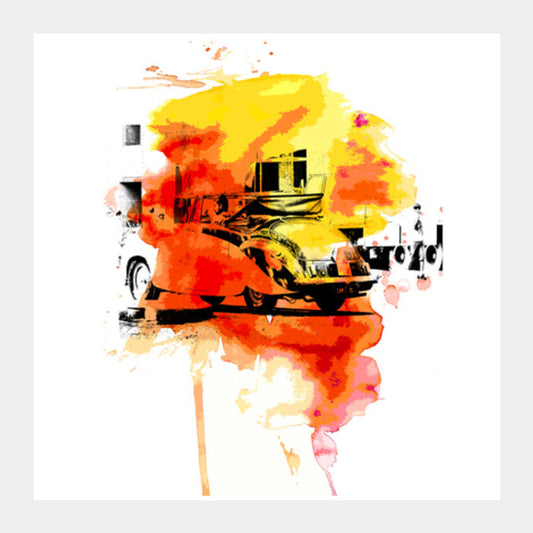 Vintage Car Square Art Prints PosterGully Specials