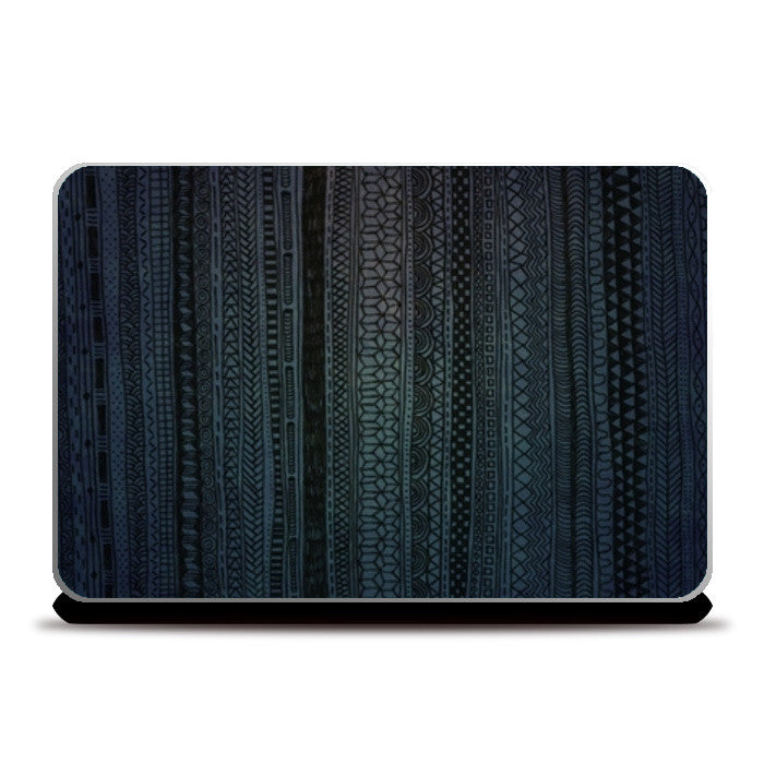 Laptop Skins, Blue tribal print Laptop Skins