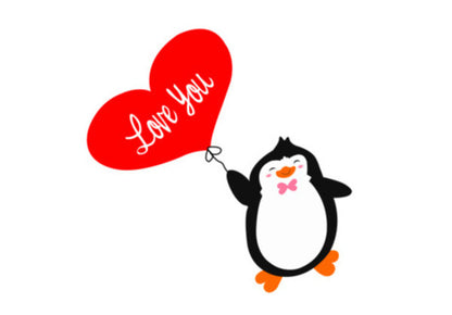 Wall Art, Love You Penguin Wall Art