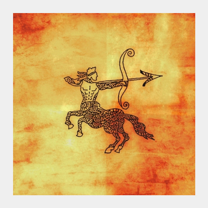 Square Art Prints, Sagittarius Zenscrawl Square Art Prints